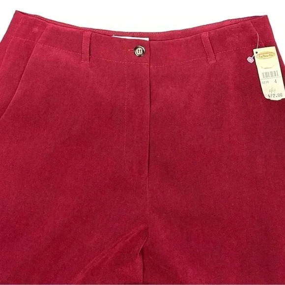 Talbots Brushed Stretch Flannel Trousers Pants Burgundy VTG Sz. 4 NWT - Picture 5 of 10